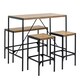 image 1 of Bahamas Bar Table Set and Black and Oak