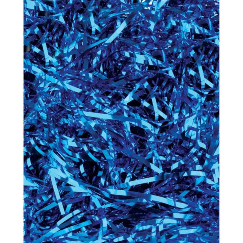 County Metallic Shredded Decoration - Light Blue - One Size