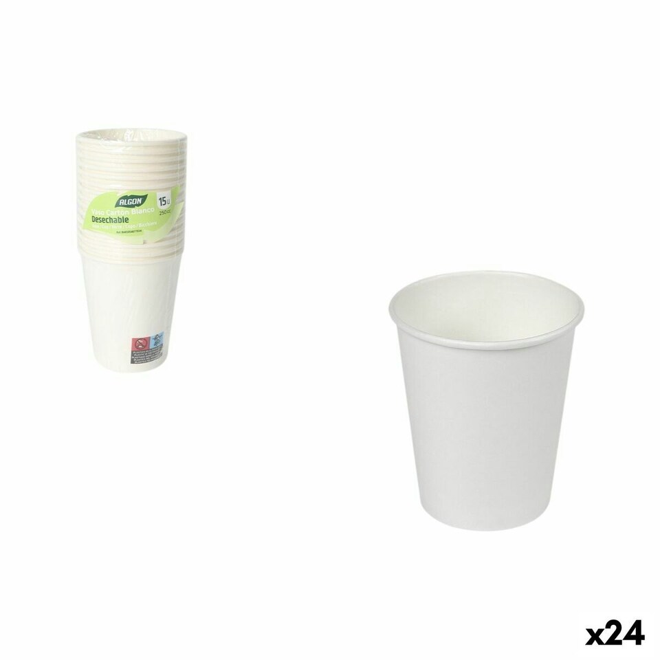 image 1 of Set of glasses Inde White 250 ml 15 Pieces (24 Units) N/A