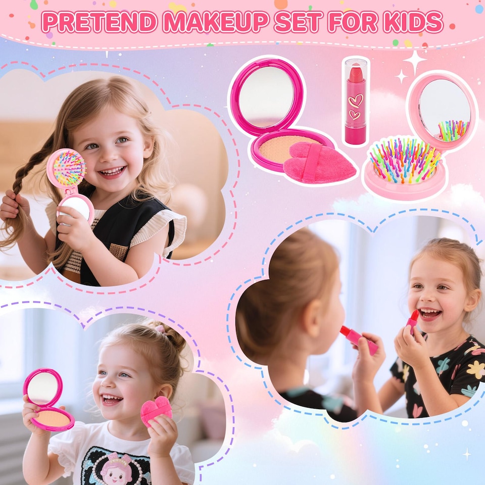 image 1 of Girls Pretend Play Handbag & Makeup Toy Set