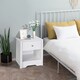 image 7 of HOMCOM Bedside Table Unit Drawer Shelf Cabinet Chest Solid Wood Bedroom