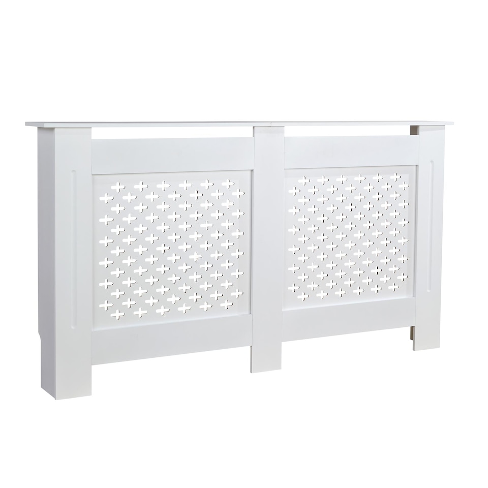 image 1 of Large Radiator Cover MDF Wooden Home Decorative Modern Design | White