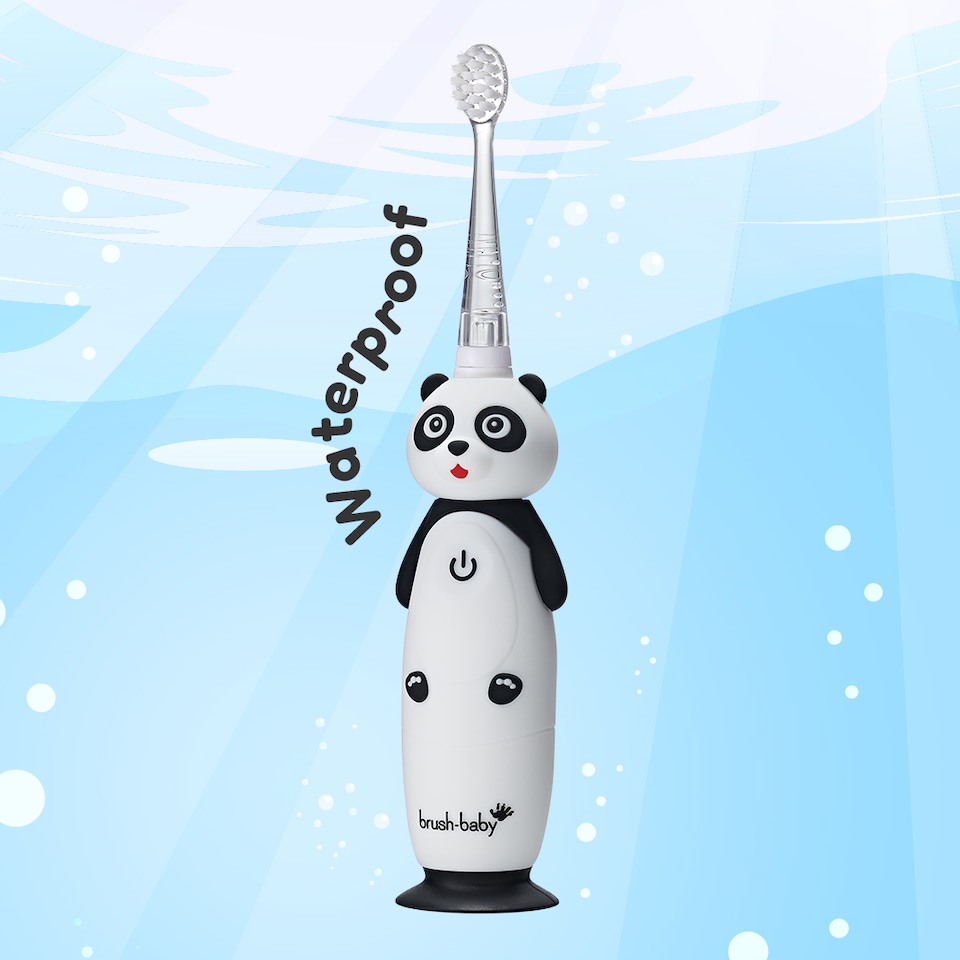image 1 of Brush Baby WildOnes Panda Kids Electric Rechargeable Toothbrush