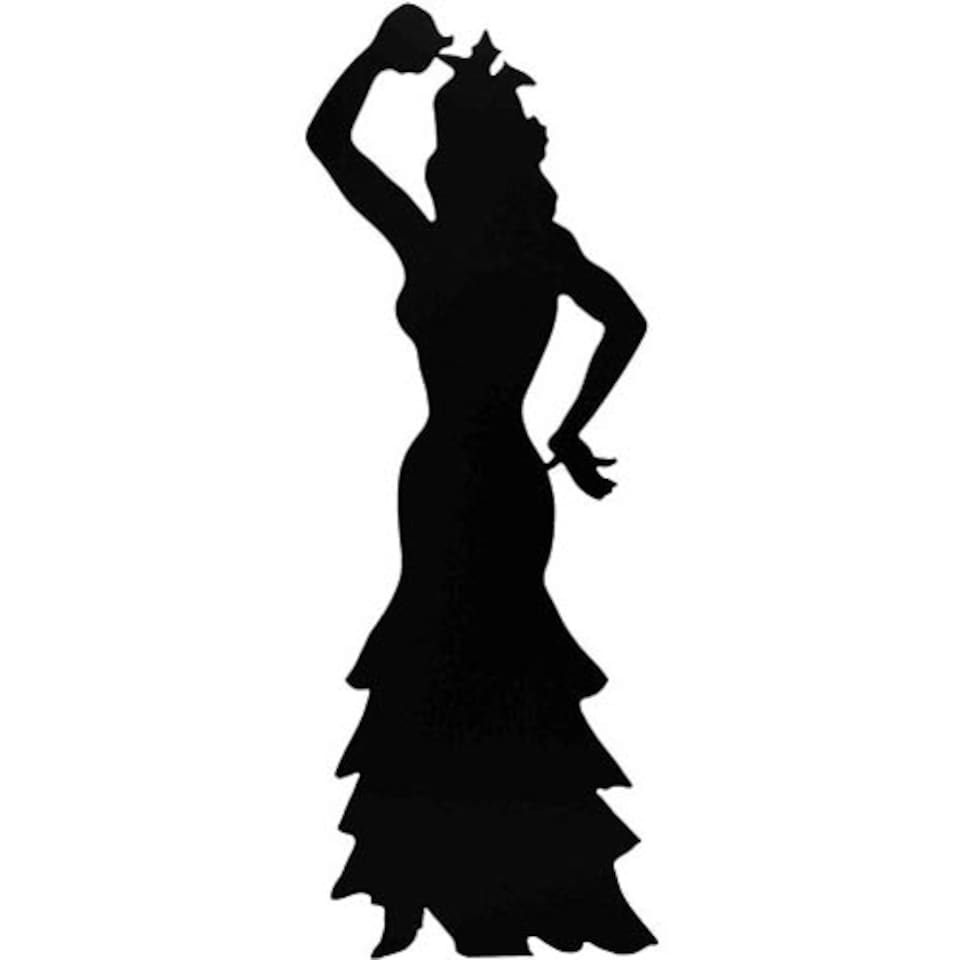 Silhouette Flamenco Dancer Lifesize Cardboard Cutout - 182cm