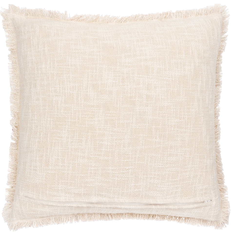 image 1 of Paoletti Durelle Damask Fringed Cushion, Coral, 50 x 50cm