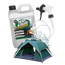 2 x 2.5L Tent & Gear Proofer Spray Set Ideal For Protecting Tents Complete With Long Hose Trigger