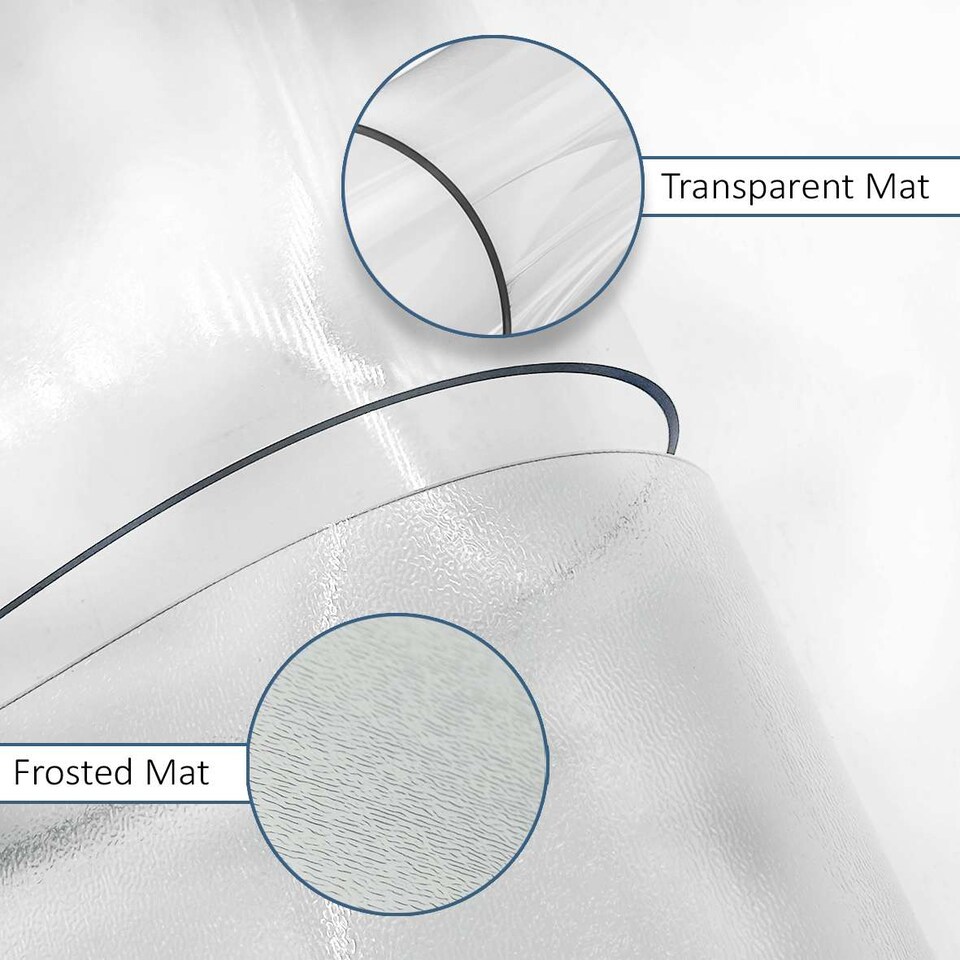image 1 of 2mm Frosted PVC Tablecloth - 1.45cm Wide, Sold by the Meter | Clear | Frosted | Length: 8m