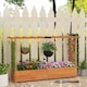 image 3 of COSTWAY Raised Garden Bed Planter Box w/2-Sided Trellis Orange