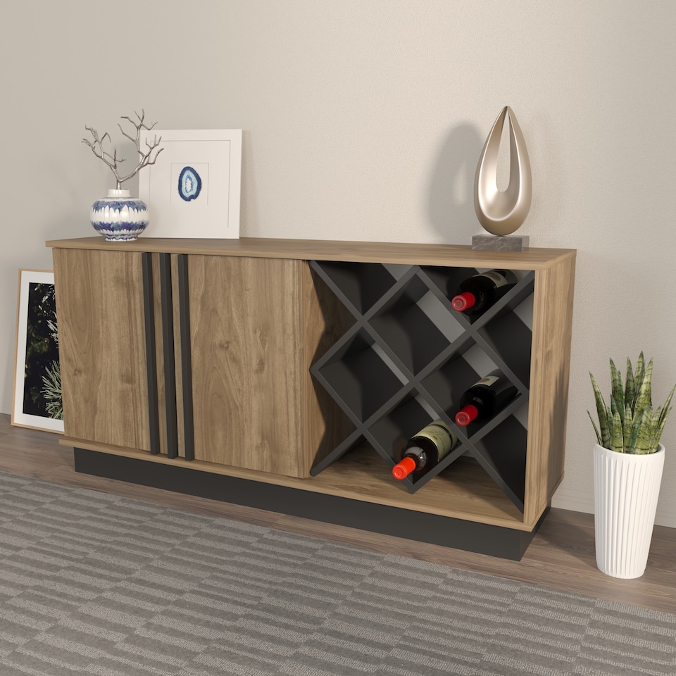 image 1 of Decorotika Luna Sideboard with Cabinets - W 148 cm x H 80 cm x D 40 cm