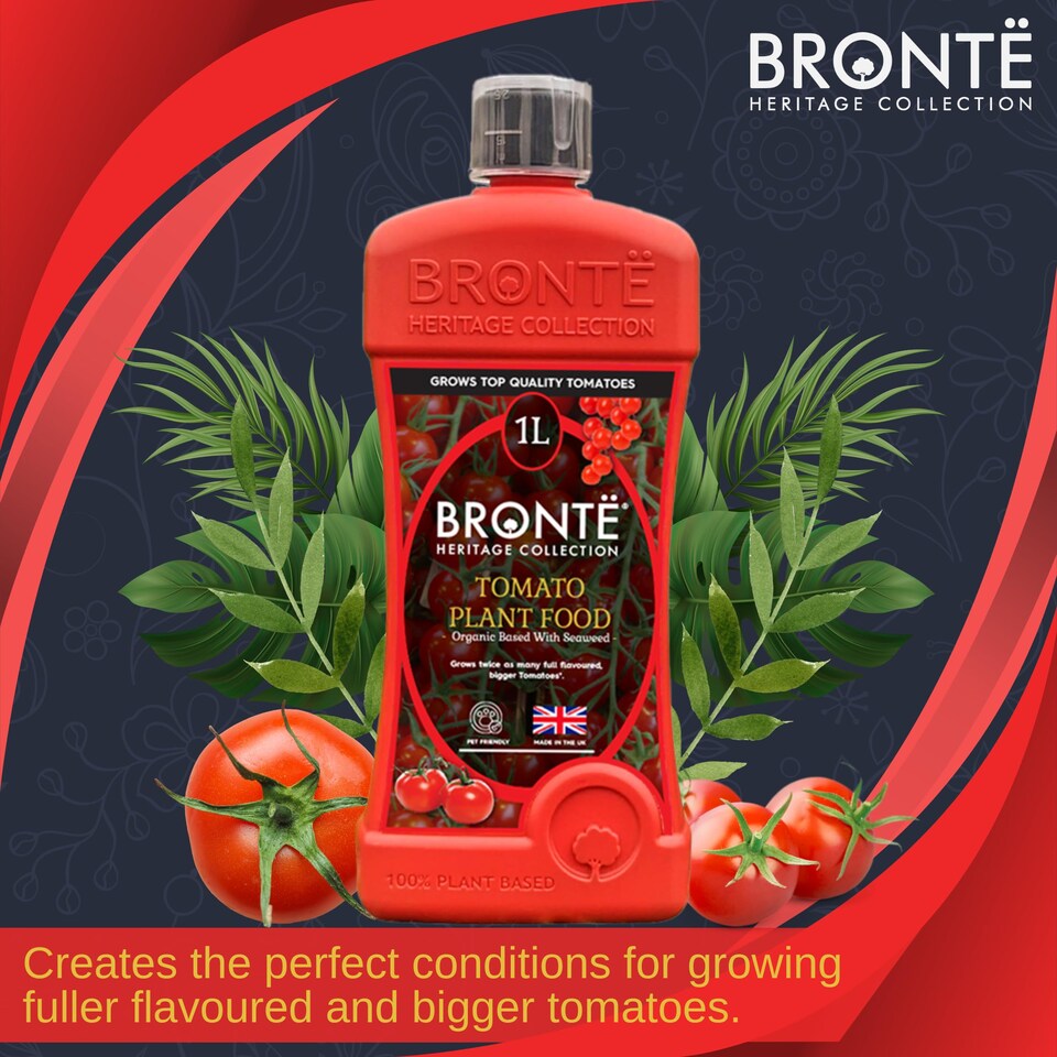 image 1 of Bronte Heritage Collection Tomato and  Vegetable Plant Food 1L Concentrated Organic Liquid Fertiliser, Seaweed-Enriched