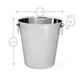 image 3 of Rink Drink Stainless Steel Ice Bucket - 4 Litre - Silver