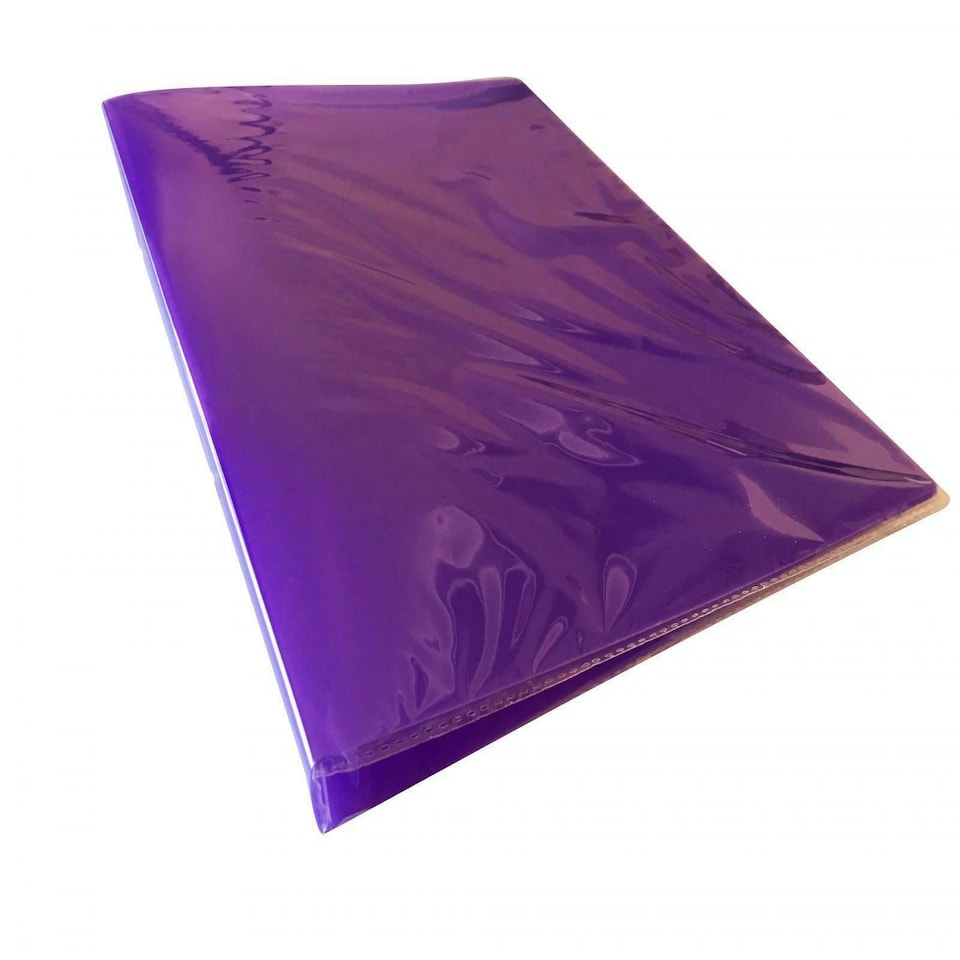 image 1 of Pack of 10 A4 Slim Purple Translucent Ringbinders by Janrax