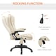 image 5 of HOMCOM Heated Vibrating Massage Office Chair with Reclining Function, Beige