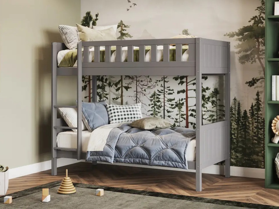 image 1 of Flair Bea Shorty Wooden Bunk Bed Grey