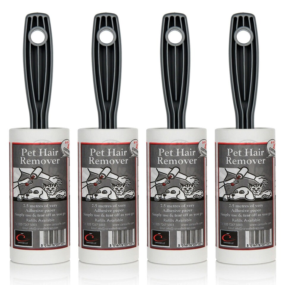 image 1 of 4 x Caraselle Pet Hair Remover Lint Rollers with handles (total of 30m)