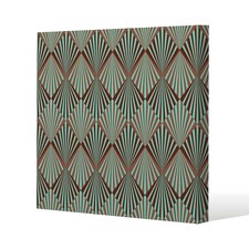 Green Geometric Rays (Canvas Print) 61 x 61 x 4cm