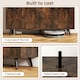 image 5 of COSTWAY Buffet Sideboard Modern 4-Door Storage Cabinet Brown Brown
