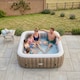 image 4 of Wave Pacific 6 Person Inflatable Hot Tub, EnergySave Bundle, Brown Rattan