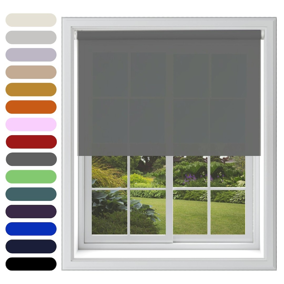 image 1 of Daylight Roller Blind 180cm x 160cm Grey | Dakr Grey