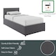 image 6 of Vida Designs Veronica Single Lift Up Linen Ottoman Storage Bed Frame, Dark Grey