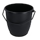 image 4 of Coal Bucket & Lid Black Plastic Ash Tidy Bin Coal Carrier Fire Log Burner Kindling