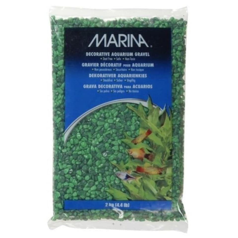 Marina Decorative Aquarium Gravel 2kg - Green Tone on Tone