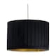 image 2 of Set of 2 Sundance - Black Velvet Pleated 30cm Lamp Shades with Gold Inner | Black | Gold | Large | 2