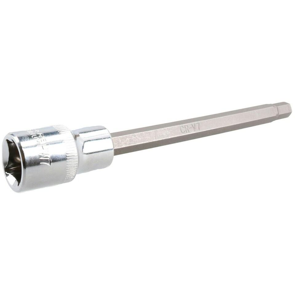 image 1 of 7mm Hex Allen Key Long Bit Internal Socket Metric 1/2" Drive 140mm Length Cr-V