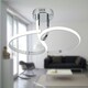 image 8 of First Choice Lighting Polished Chrome LED Curve Flush Ceiling Light Chrome | White