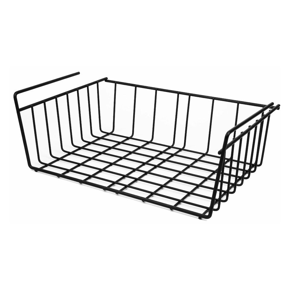 image 1 of Buckingham High End Under Shelf Storage Basket Organising Rack 40 cm - Black