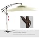 image 4 of Outsunny 2.7m Cantilever Banana Parasol Outdoor Sun Shade w/ Crank, Beige