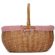 image 3 of Large Deluxe Shopping Basket with Red Checked Lining Red | Red and White Checked | One Size