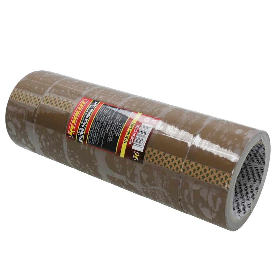 image 1 of Brown Parcel Packaging Tape 48mm x 68 Metres per Roll Sealing Heavy Duty 12 Rolls