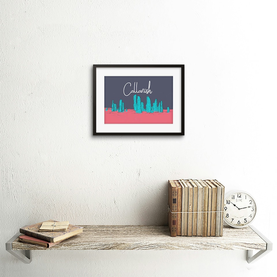 image 1 of Callanish Standing Stones Lewis Hebrides 9x7" Black Framed Wall Art Print