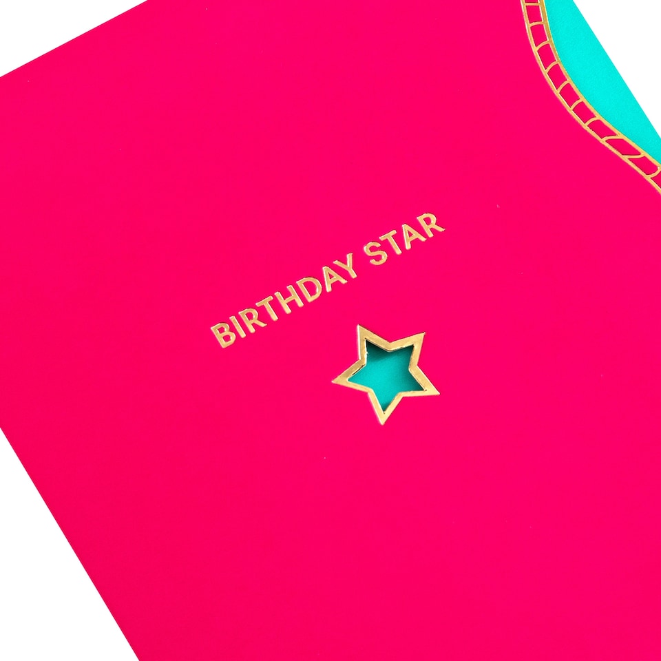 image 1 of Hallmark Hall And Co Premium 'Birthday Star' Card  - With Mini Card Keepsake