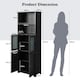 image 3 of COSTWAY Bathroom Storage Cabinet 2 Doors Display Organizer Black Black