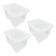 image 2 of 2 x Heavy Duty Multipurpose 24 Litre Home Office Clear Plastic Storage Containers With Lids Clear