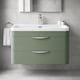 image 6 of Balterley Wave Wall Hung 2 Drawer Vanity Unit with Thin-Edge Ceramic Basin