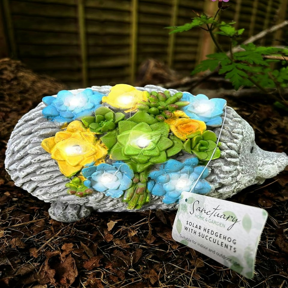 image 1 of Solar Hedgehog Statue Garden Ornaments