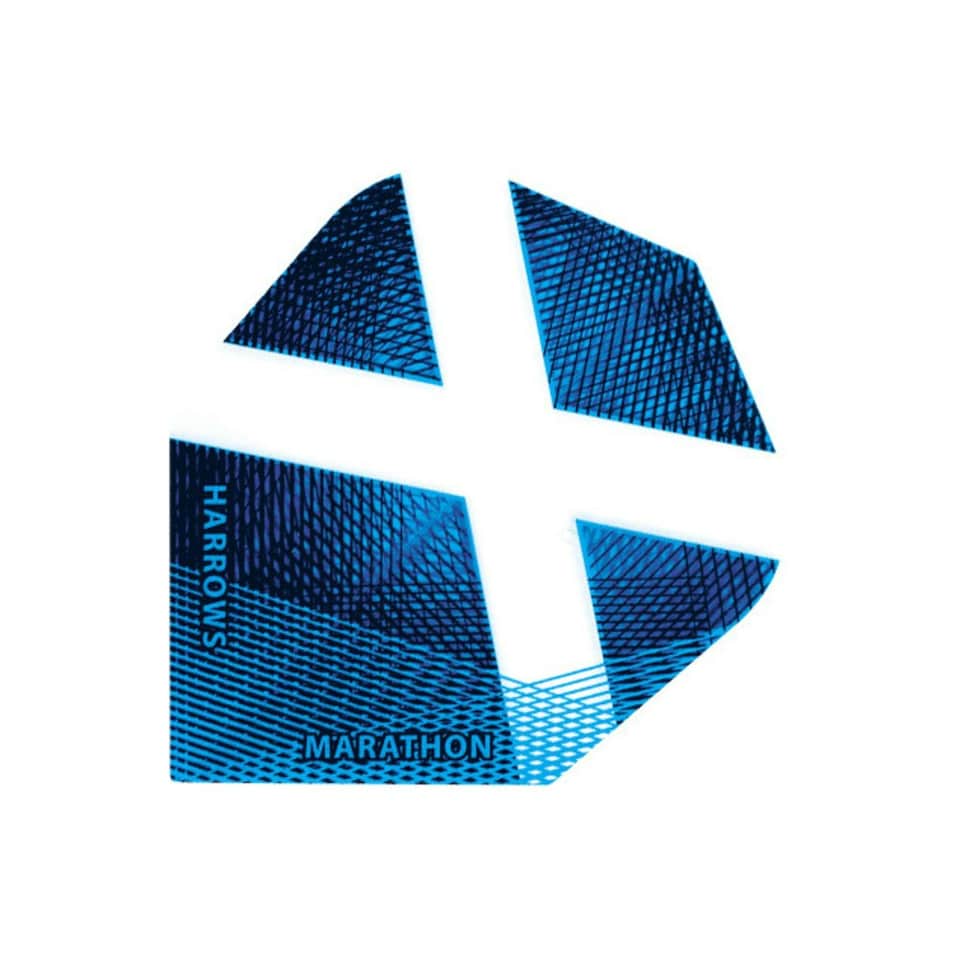 Harrows 100 Micron Dart Flights Set - Blue/White - One Size