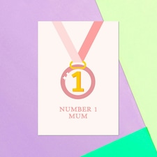 Number 1 Mum Greetings Card
