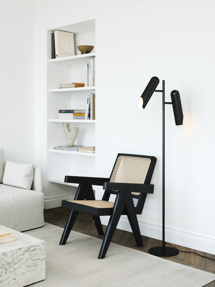 image 1 of Nordlux Rochelle Indoor Floor Lamp Black Metal GU10 Adjustable Head - Mains Powered, IP20