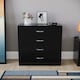 image 4 of Vida Designs Riano 4 Drawer Chest of Drawers Bedroom Storage, Black
