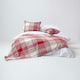 image 1 of Homescapes Red Tartan Check Sofa and Bed Throw - 225 x 255 cm Red
