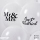 image 2 of Mr & Mrs Just Married White Latex Balloons 33cm / 13 in - Pack of 6