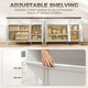 image 4 of HOMCOM Sideboard with Drawers and Adjustable Shelves, White