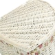image 4 of Small Corner White Wash Laundry Basket with a Garden Rose Lining Multi | Garden Rose