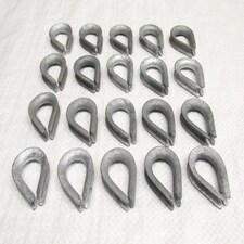Wire Rope Thimbles Galvanised Heavy Duty X20 6MM (Lifting Galv 1/4 Inch)