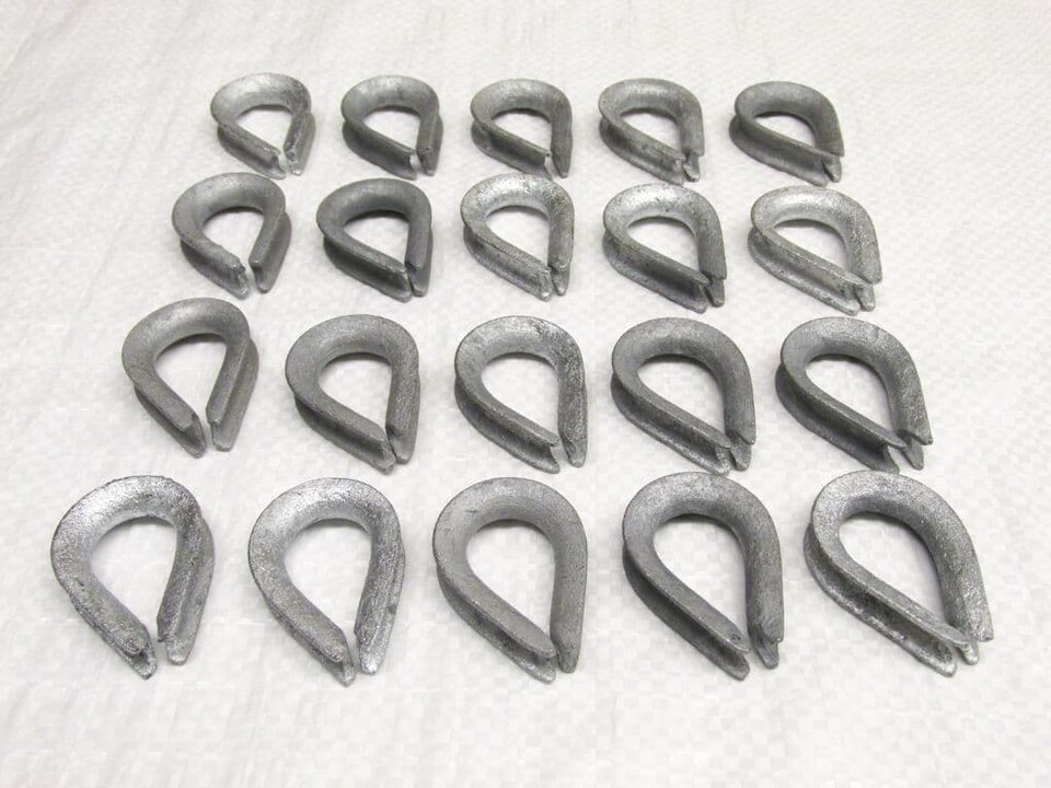 Wire Rope Thimbles Galvanised Heavy Duty X20 6MM (Lifting Galv 1/4 Inch)
