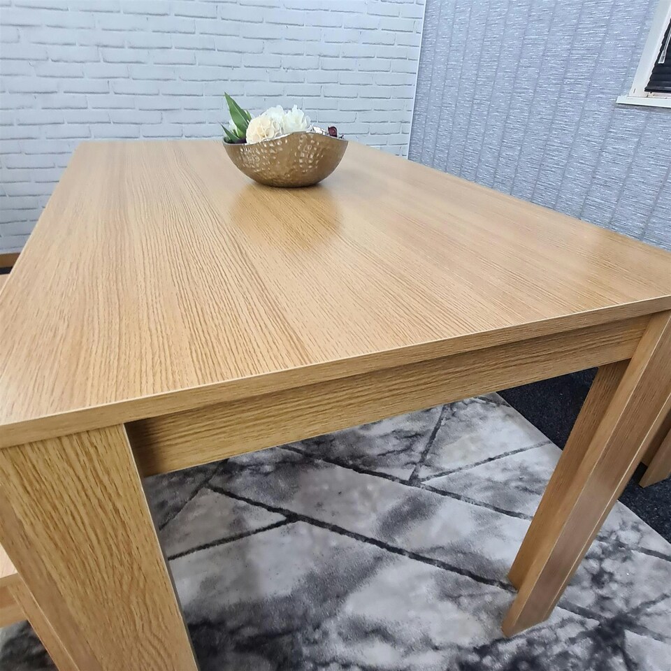 image 1 of Dining Table Set with 2 Benches Dining Room and Kitchen table set of 2 Brown